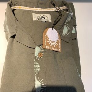 NEW Free Planet men’s button down shirt XL -good times sunny days series